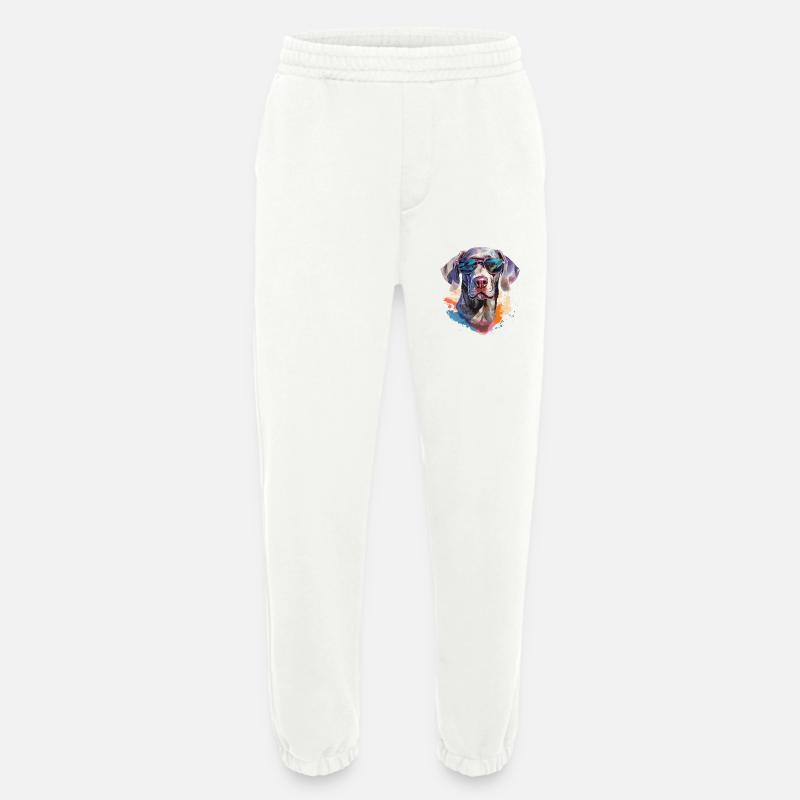 Weimaraner mit Sonnenbrille - Heavyweight Jogginghose - made by SPREAD - OFF WHITE