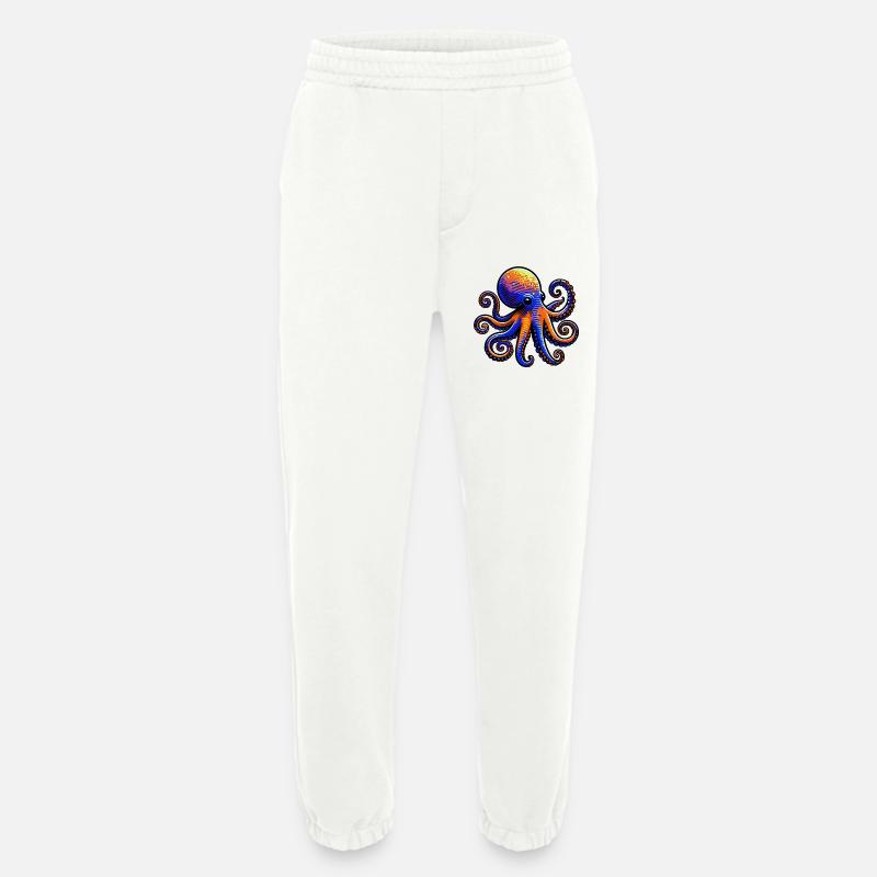 Octopus - Heavyweight Jogging Pants - made by SPREAD  - OFF WHITE