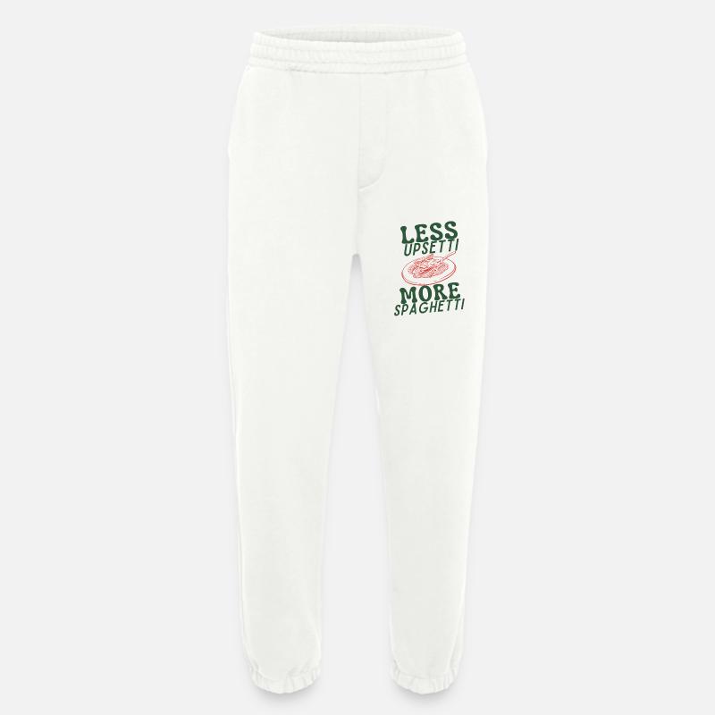 Less Upsetti More Spaghetti - Heavyweight Jogginghose - made by SPREAD  - OFF WHITE