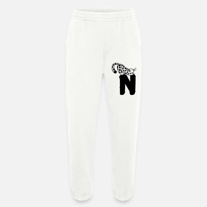 Katze Buchstabe N - Heavyweight Jogginghose - made by SPREAD  - OFF WHITE