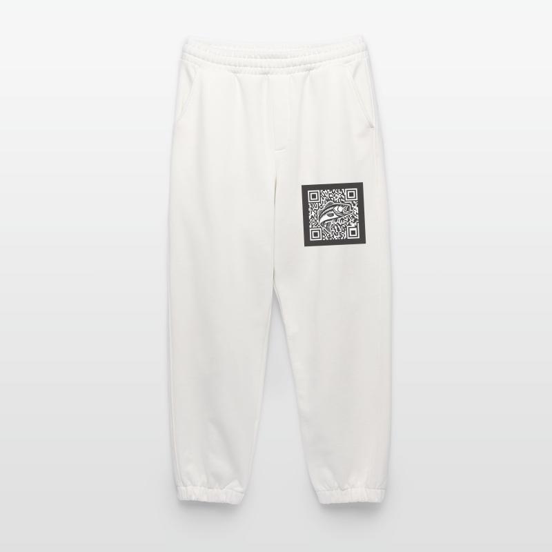 Design de code QR Perch Pantalon de jogging bio épais fabriqué en UE