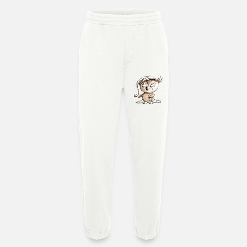 Kleine Nachteule Eule - Heavyweight Jogginghose - made by SPREAD  - OFF WHITE