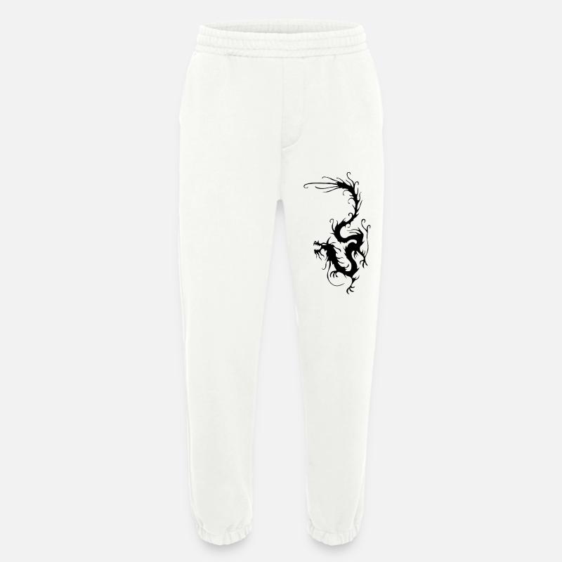 Schwarzer Rauchdrache - Heavyweight Jogginghose - made by SPREAD  - OFF WHITE