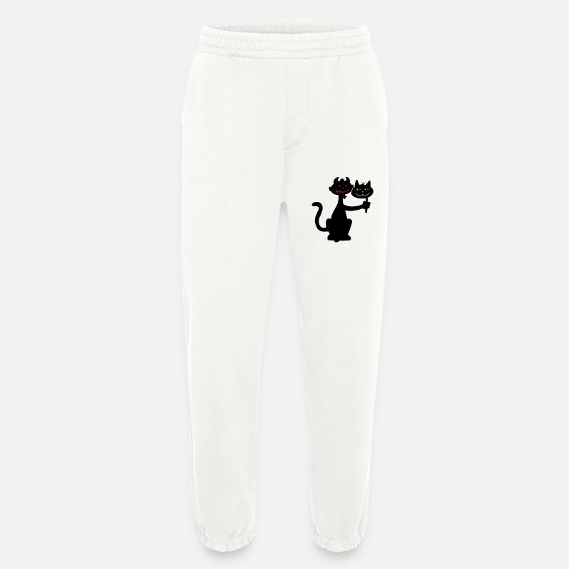 Dämonische schwarze Katze - Heavyweight Jogginghose - made by SPREAD  - OFF WHITE