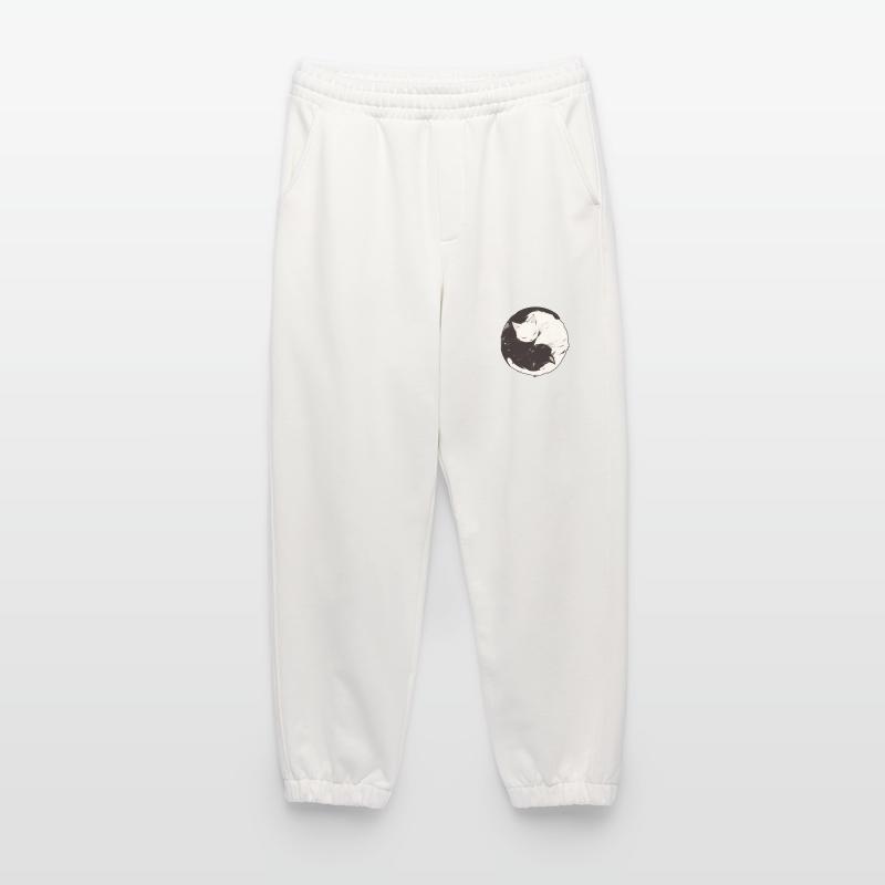 Yin et Yang bouddhisme graphique chats chat support Pantalon de jogging bio épais fabriqué en UE