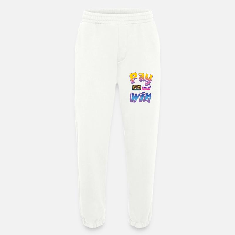 Play and Win Retro Design - Heavyweight Jogginghose - made by SPREAD  - OFF WHITE