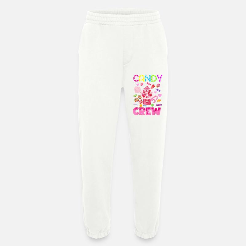 Candy Crew Décorations Sweetie Candy Squad - Pantalon de jogging bio épais fabriqué en UE - OFF WHITE