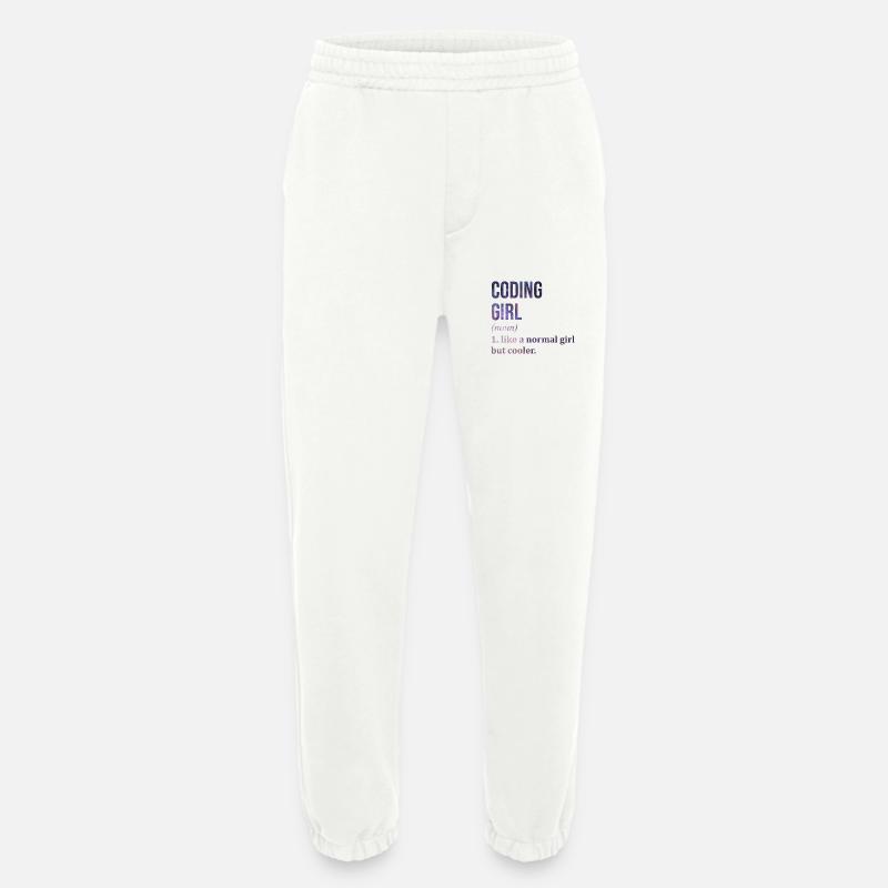 Coding Coding Coding - Heavyweight Jogging Pants - made by SPREAD  - OFF WHITE