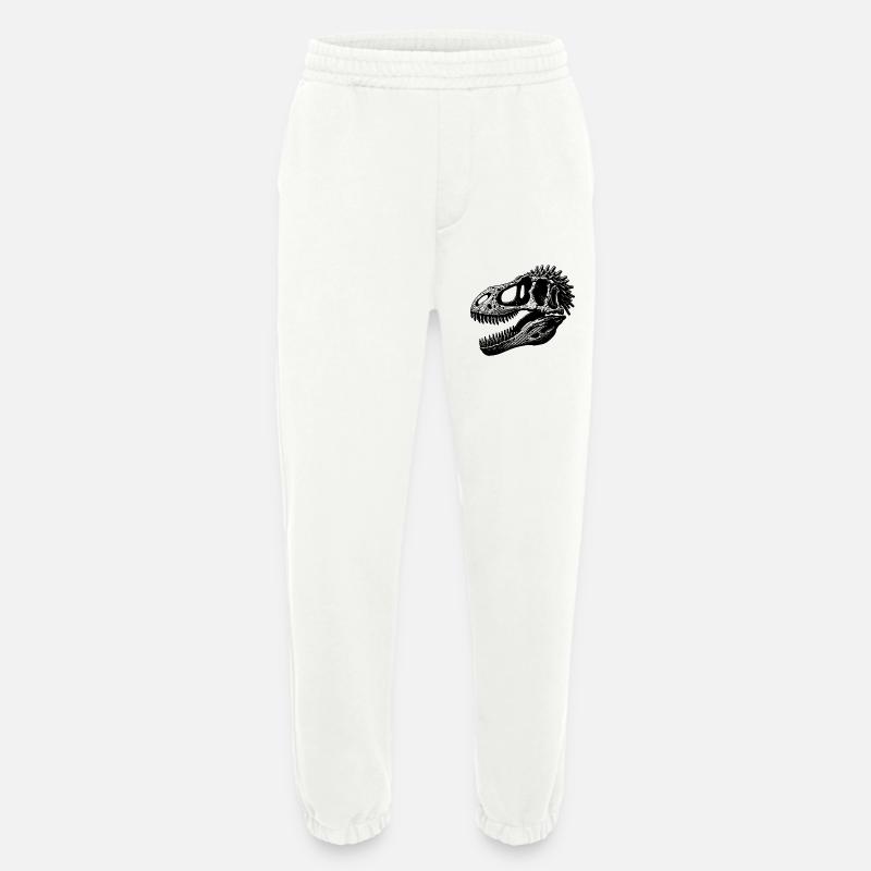 Blick der Urzeit: Dino-Kopf - Heavyweight Jogginghose - made by SPREAD  - OFF WHITE