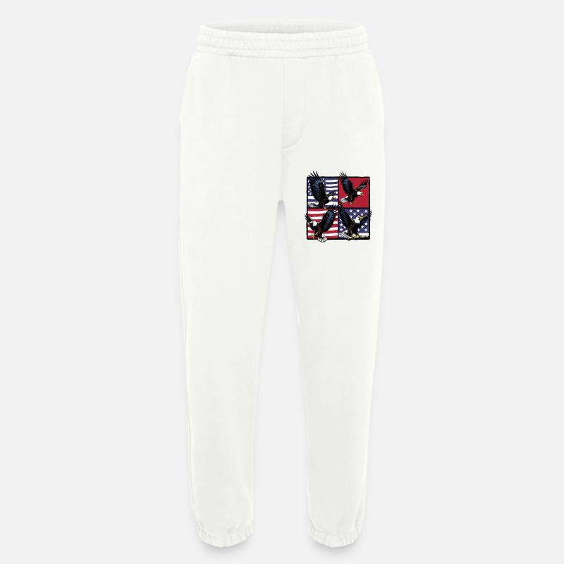 Bald eagle - Heavyweight Jogging Pants - made by SPREAD  - OFF WHITE