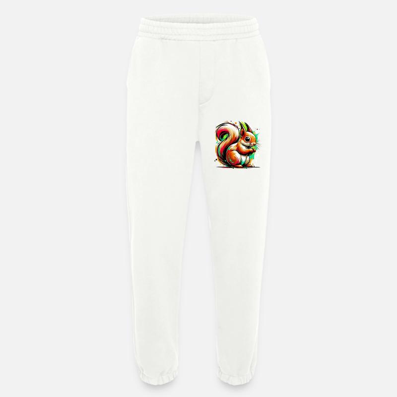 Squirrel - Heavyweight Jogging Pants - made by SPREAD  - OFF WHITE