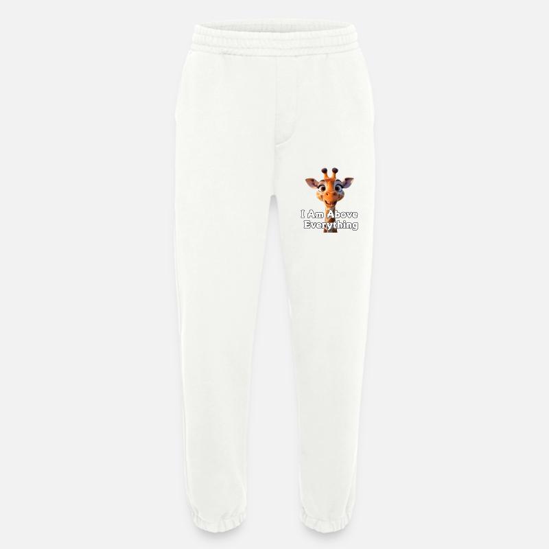 Giraffe mit Motivationsbotschaft - Heavyweight Jogginghose - made by SPREAD  - OFF WHITE