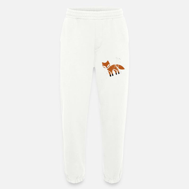 Rustikaler Fuchs im Stempel-Look - Heavyweight Jogginghose - made by SPREAD  - OFF WHITE