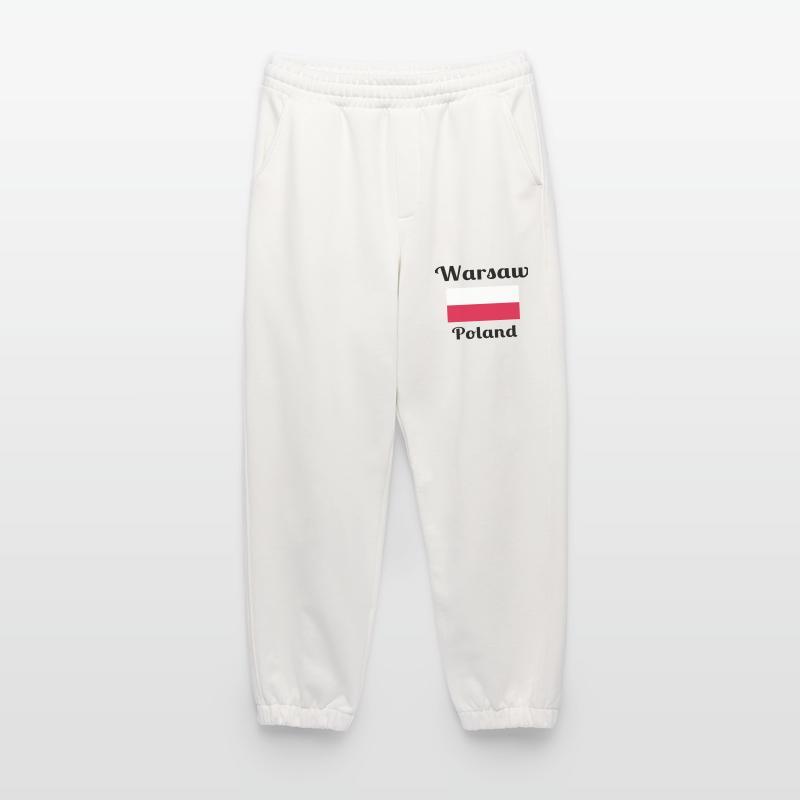 Varsovie, Pologne - Imprimés élégants Pantalon de jogging bio épais fabriqué en UE