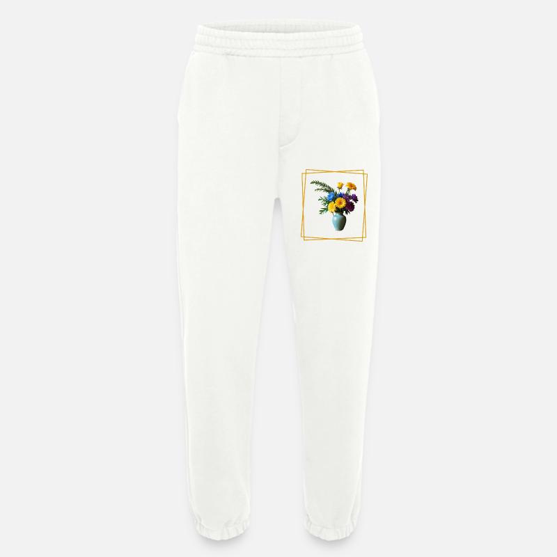 Flowers - Heavyweight Jogginghose - made by SPREAD  - OFF WHITE