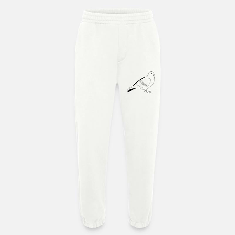 Taube - schwarzweiß Grafik - Heavyweight Jogginghose - made by SPREAD  - OFF WHITE