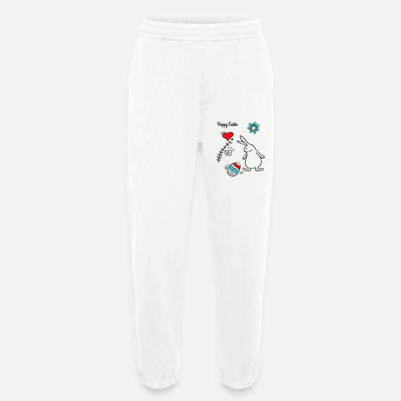 Happy Easter - Heavyweight Jogging Pants - made by SPREAD  - OFF WHITE