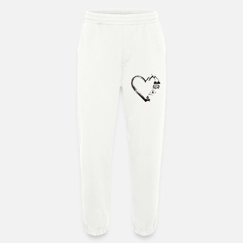 Mountain Heart Camping Patch Design - Heavyweight Jogginghose - made by SPREAD  - OFF WHITE