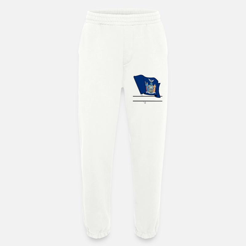 Flagge New York Textbanner - Heavyweight Jogginghose - made by SPREAD  - OFF WHITE