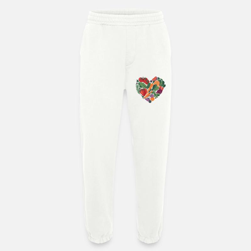 Gesunder Lebensstil Herz Gemüse - Heavyweight Jogginghose - made by SPREAD  - OFF WHITE