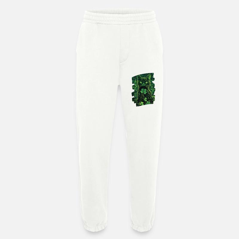 St Patricks day Katze - Heavyweight Jogginghose - made by SPREAD  - OFF WHITE