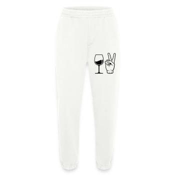 Commander du vin - Pantalon de jogging bio épais fabriqué en UE - OFF WHITE - Devant