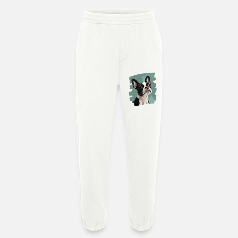 Boston Terrier - Heavyweight Jogginghose - made by SPREAD  - OFF WHITE