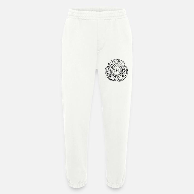 Schlangen mit Rad der Hekate - Heavyweight Jogginghose - made by SPREAD  - OFF WHITE