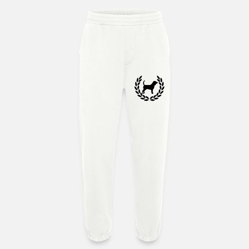 Beagle mit Lorbeerkranz - Heavyweight Jogginghose - made by SPREAD  - OFF WHITE