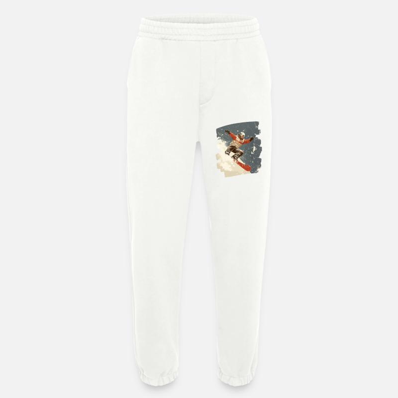 Snowboarder Pulverschnee - Heavyweight Jogginghose - made by SPREAD  - OFF WHITE