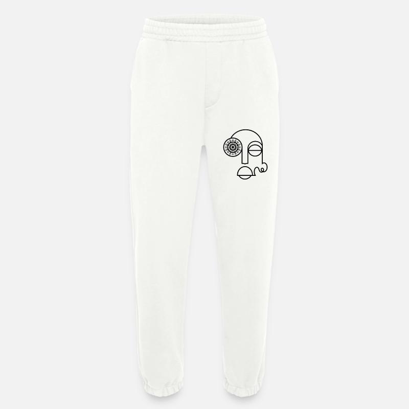 Abstraktes Gesicht / Modernes abstraktes Gesicht - Heavyweight Jogginghose - made by SPREAD  - OFF WHITE