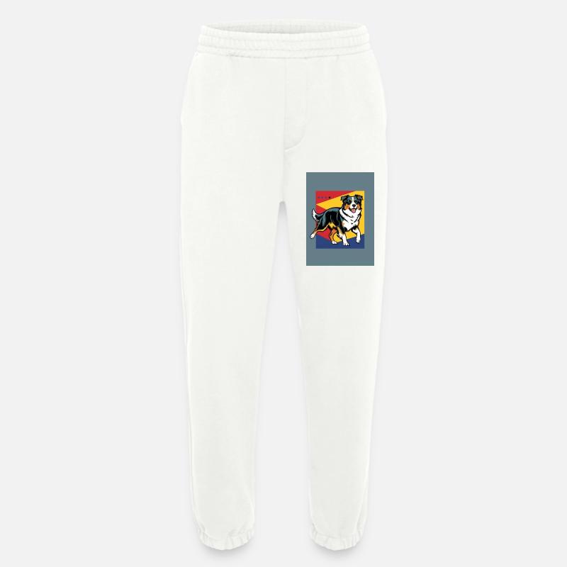 Australian Shepherd Dog - Heavyweight Jogging Pants - made by SPREAD  - OFF WHITE