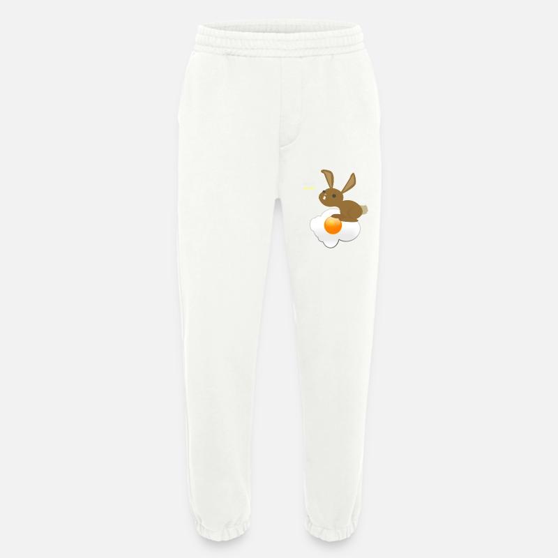 Bunny Easter Egg Egg Egg - Heavyweight Jogging Pants - made by SPREAD  - OFF WHITE