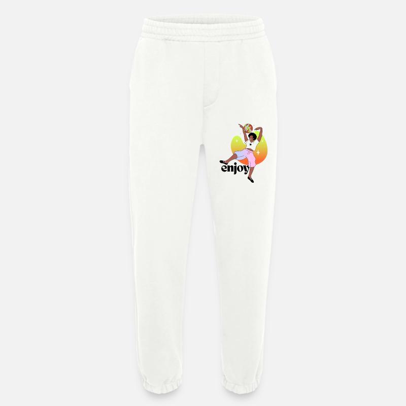 Joyful Disco Dancing Illustration - Heavyweight Jogging Pants - made by SPREAD  - OFF WHITE
