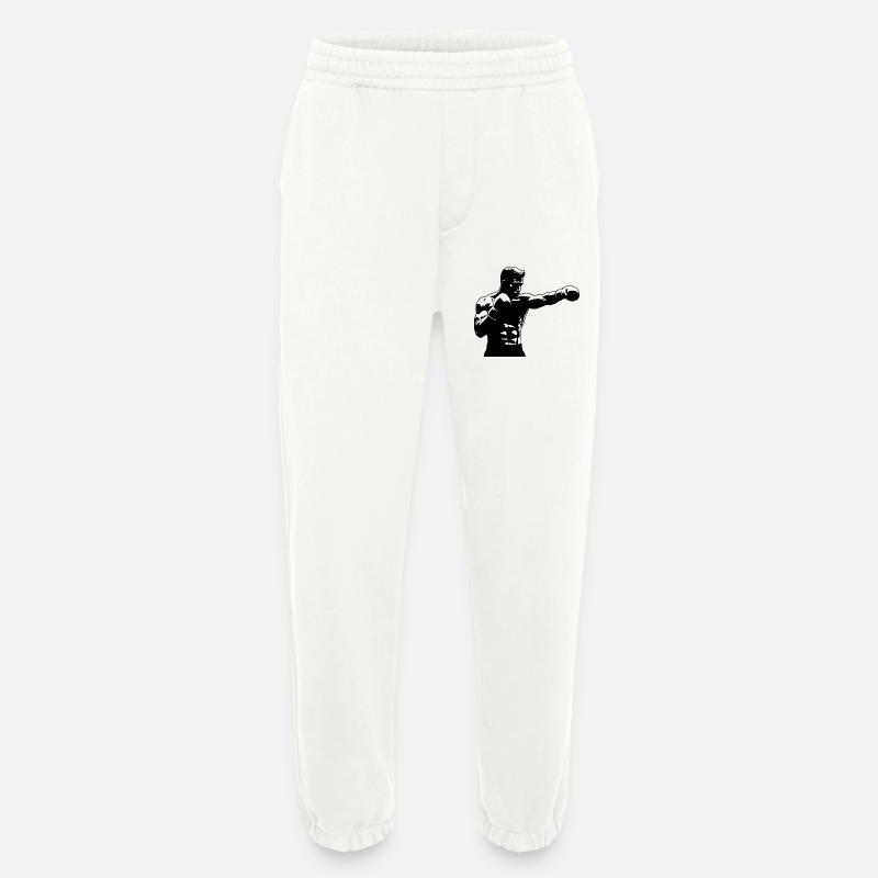 Boxer mit Faustschlag - Heavyweight Jogginghose - made by SPREAD - OFF WHITE
