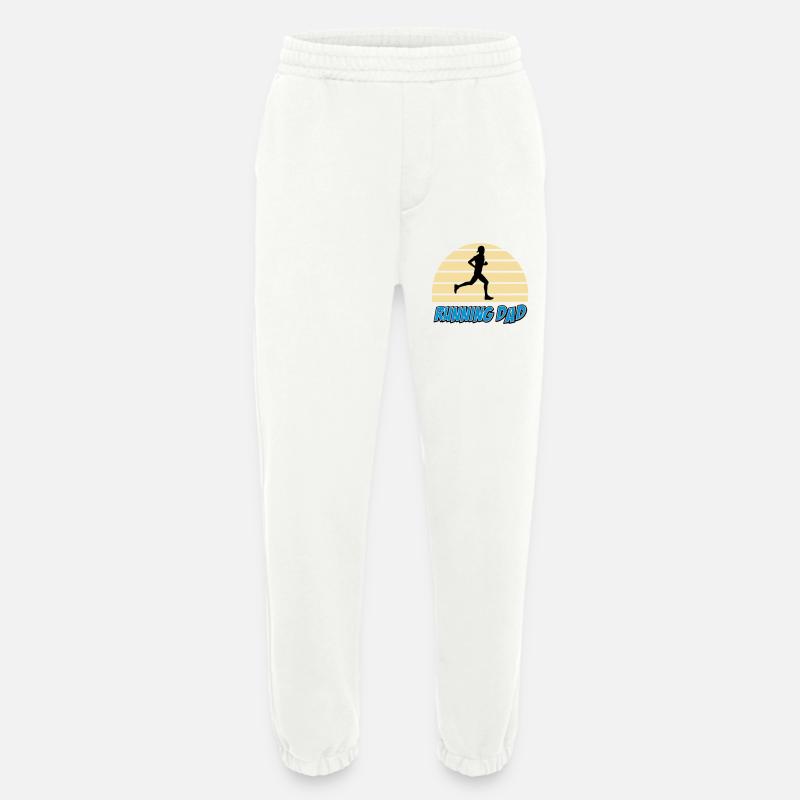 Running dad - Pantalon de jogging bio épais fabriqué en UE - OFF WHITE