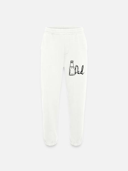 Line Art Far Fars Dag Øl - Heavyweight organic joggingbukser made in EU - OFF WHITE