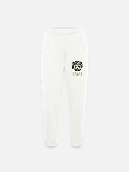 Panda in Mission / Military - Heavyweight Jogging Pants - made by SPREAD - OFF WHITE