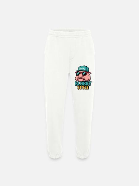Blobby Style Cartoon Tee - Heavyweight Jogging Pants - made by SPREAD - OFF WHITE