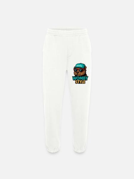 Womby Style Beaver with Sunglasses - Heavyweight Jogging Pants - made by SPREAD - OFF WHITE