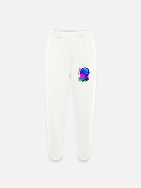 Neon Tropic Moon - Heavyweight Jogging Pants - made by SPREAD - OFF WHITE