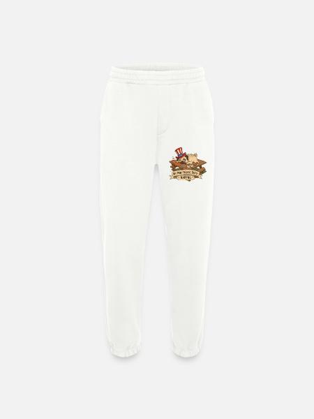Pug Nap - Heavyweight Jogging Pants - made by SPREAD - OFF WHITE