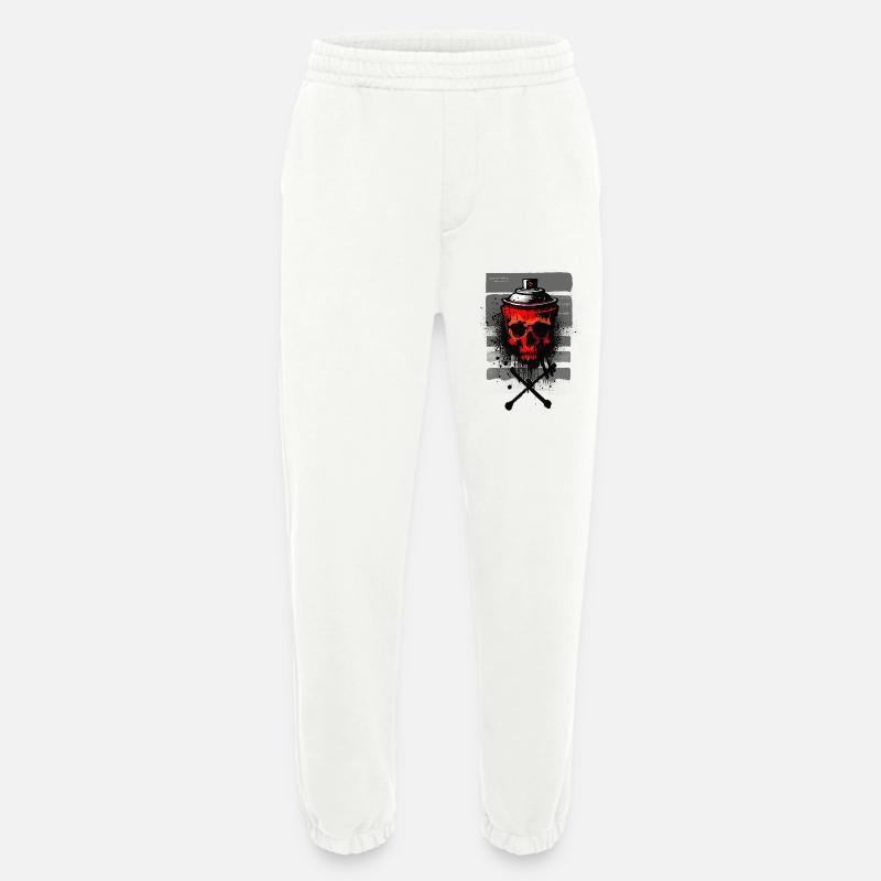 Rotes städtisches Schädelspray - Heavyweight Jogginghose - made by SPREAD  - OFF WHITE