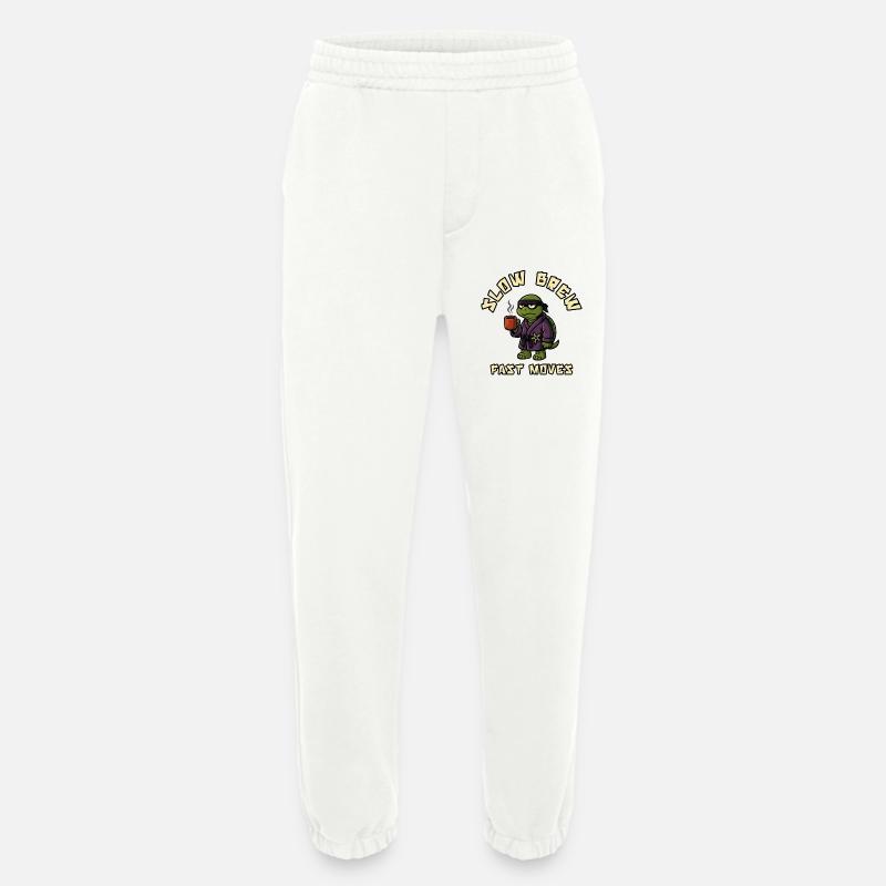 Slow Brew Fast Moves Turtle - Heavyweight Jogginghose - made by SPREAD  - OFF WHITE