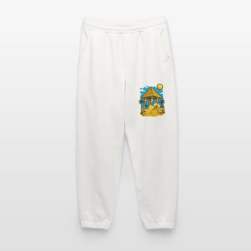 Alien Pyramid Landing Ancient Invasion Sci-Fi tee Heavyweight Jogging Pants - made by SPREAD 