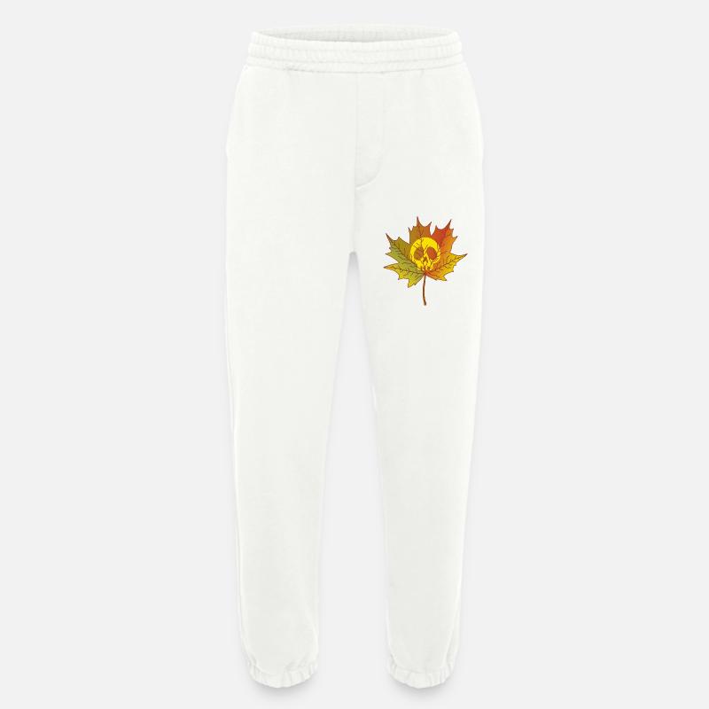 Schädel und totes Blatt - Heavyweight Jogginghose - made by SPREAD  - OFF WHITE