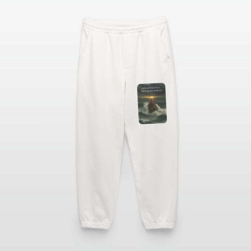 STEADFAST IN A TROUBLED WORLD Heavyweight Jogging Pants - made by SPREAD 