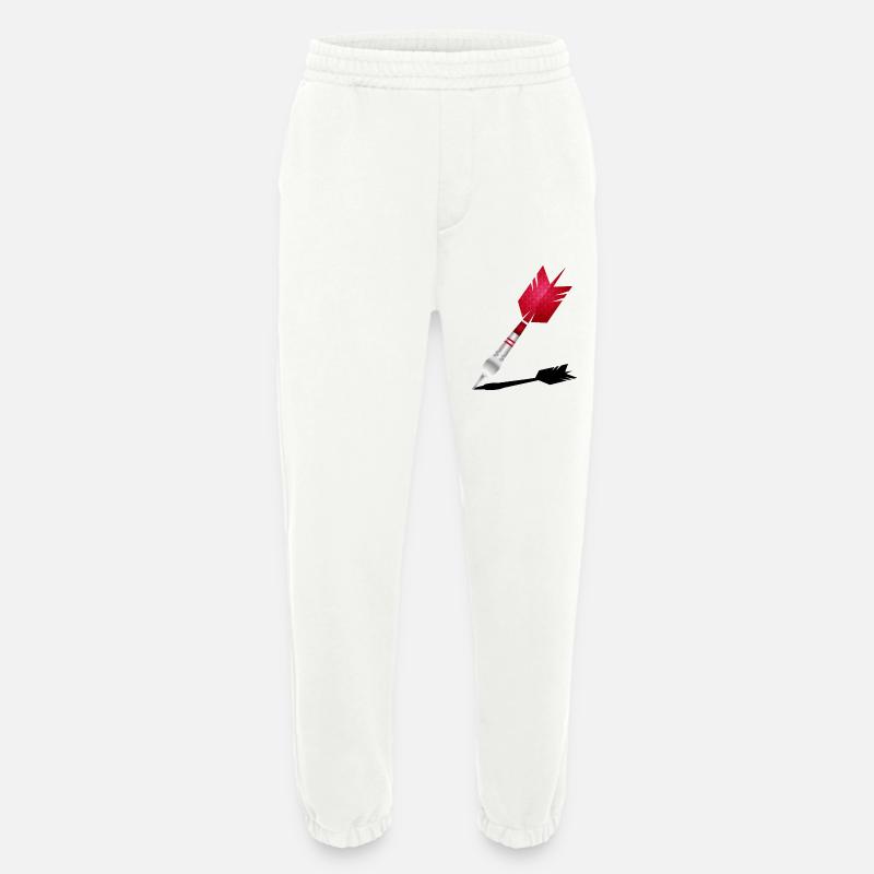 Roter Dartpfeil mit Schatten - Heavyweight Jogginghose - made by SPREAD  - OFF WHITE
