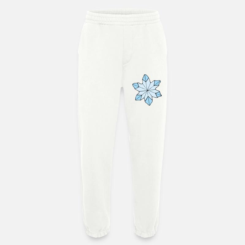 Stilvolle Blaue Eisblume design - Heavyweight Jogginghose - made by SPREAD  - OFF WHITE