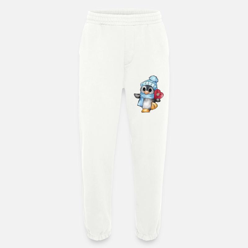 Pinguin mit Herz - Heavyweight Jogginghose - made by SPREAD  - OFF WHITE